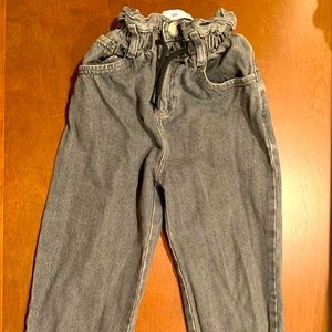 ZARA Distressed Grey Girls High waisted Pants